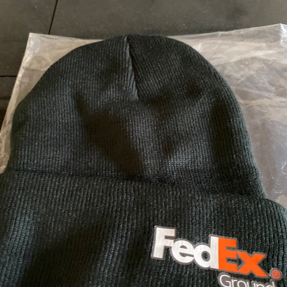 FedEx Knit Beanie Hat | Embroidered Logo |BLACK | Made in USA - Picture 3 of 6